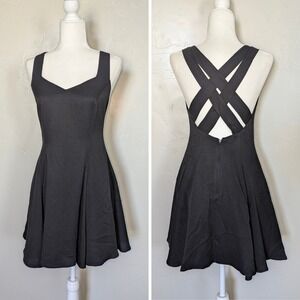 Susan Roselli for Vijack Petite Dress Size 6 Black Fit & Flare Made in USA